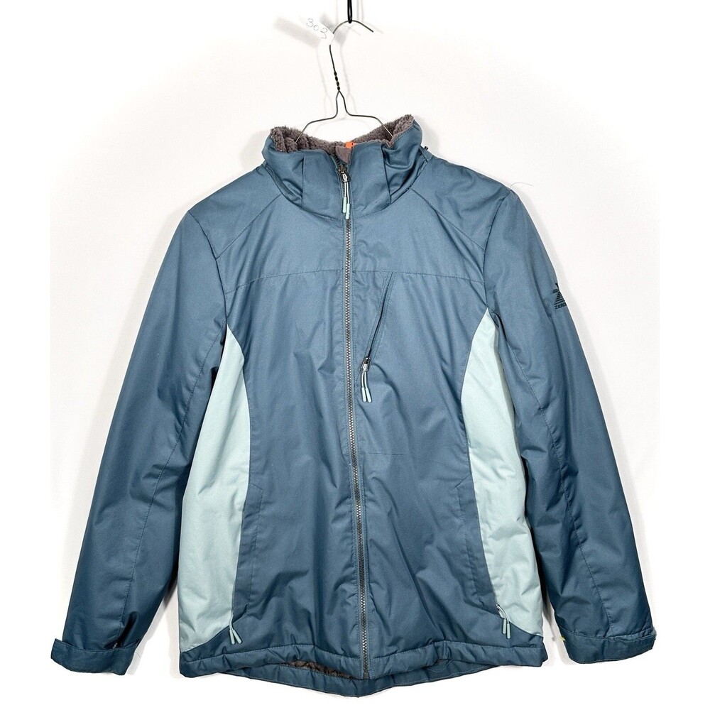 Zero X Posur Platinum Women Blue Coat  Winter Hooded Jacket Size Medium M